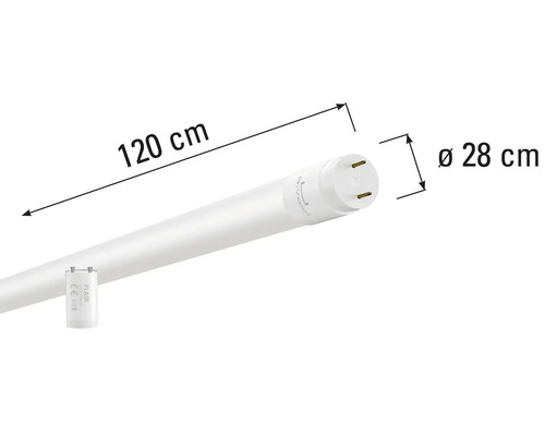 LED trubica, dĺžka 120 cm, priemer 28 cm