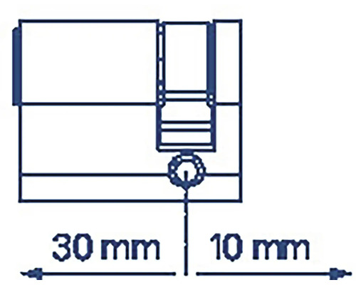 Technický nákres s rozmermi 30 mm a 10 mm