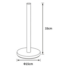 Držiak na papierové rolky s rozmermi 33 centimetrov výška a 15 centimetrov priemer