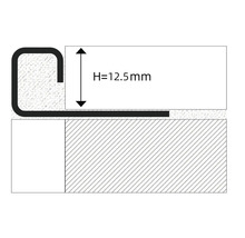 Zobrazenie profilu s výškou 12,5 mm.