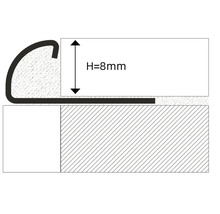 Profilová lišta s výškou 8 milimetrov