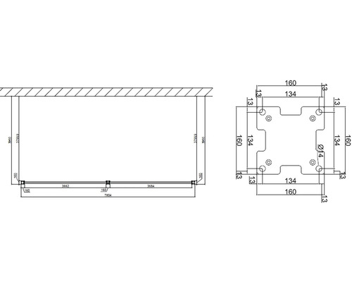 Technický výkres s rozmermi