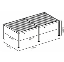 Rozmery pergoly s lamelovou strechou