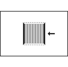 Symbol pre montáž na vnútornú stranu rámu okna