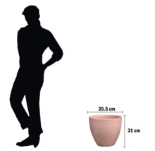 Kvetináč s rozmermi 35,5 cm šírka a 31 cm výška