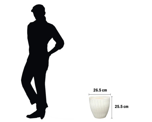 Kvetináč s rozmermi 26,5 cm x 25,5 cm