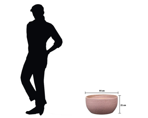 Kvetinová misa s rozmermi a porovnaním siluet