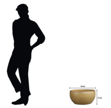 Dekoratívna kvetinová misa s rozmermi 34 cm x 17 cm.