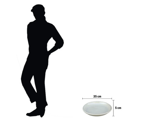 Podmiska na kvetináč s priemerom 35 centimetrov a výškou 5 centimetrov