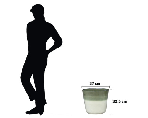 Keramický kvetináč, 37 krát 32,5 centimetrov