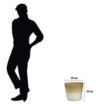 Keramický kvetináč s uvedením výšky a šírky