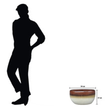 Keramický kvetináč s rozmermi 34 cm x 17 cm