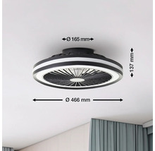 Stropný ventilátor s rozmermi