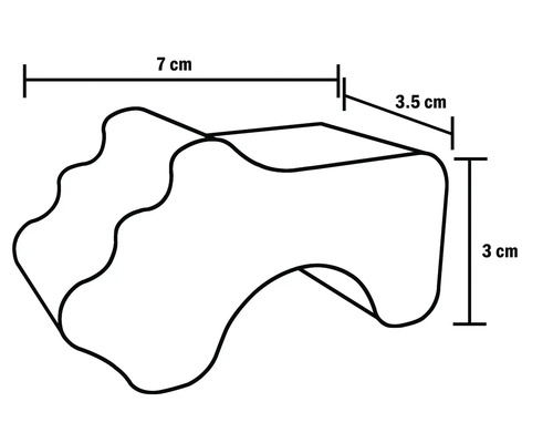 Obrázok s rozmermi 7 cm dĺžka, 3,5 cm šírka a 3 cm výška