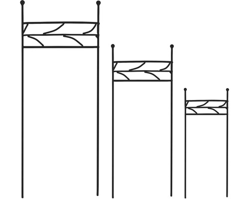 Dekoratívne rastlinné stĺpy v sade troch kusov do záhrady.