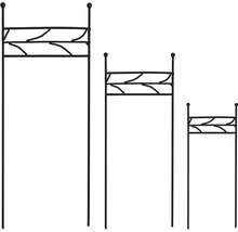 Dekoratívne kovové stojany na rastliny, sada troch kusov