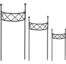 Tri kovové podpery pre rastliny v rôznych výškach