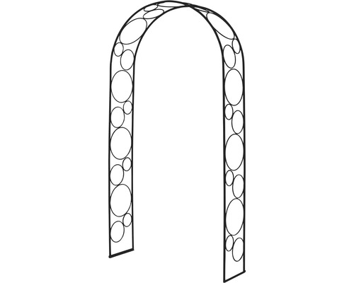 Záhradný oblúk s kruhovým dizajnom