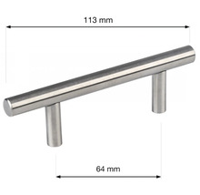 Kovová nábytková úchytka s rozmermi 113 mm x 64 mm