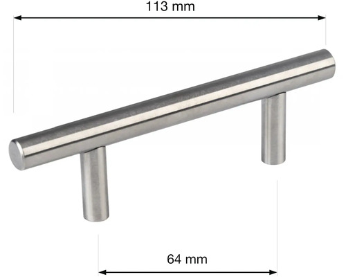 Kovová nábytková úchytka s rozmermi 113 mm x 64 mm