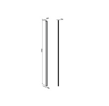 Technický nákres profilu s rozmermi 2100 mm dĺžka, 45 mm šírka a 20 mm hĺbka.