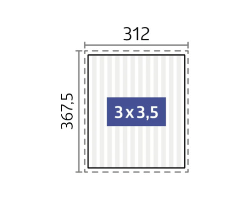 Rozmery 312 x 367,5 centimetrov