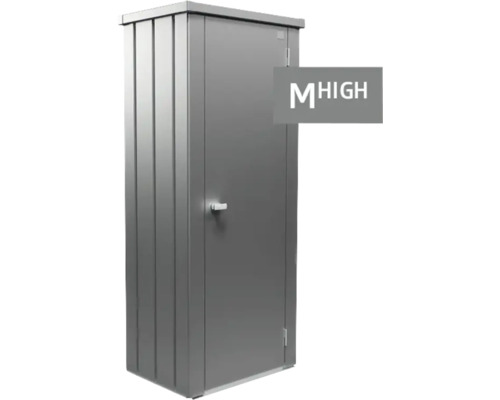 Kovová záhradná skrinka s jednými dverami