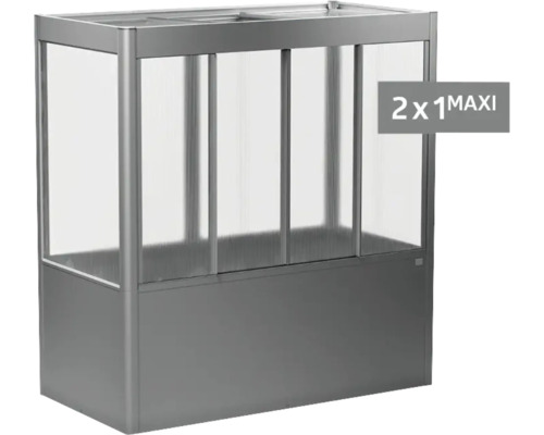 Kovový vyvýšený záhon s plastovým zasklením