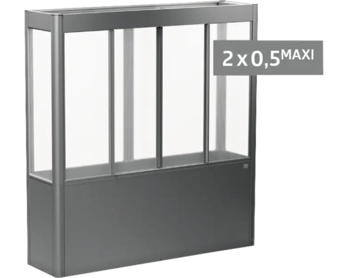 Vyvýšený záhon so zástenou pre záhradu, maximálne 2 krát 0,5 metra