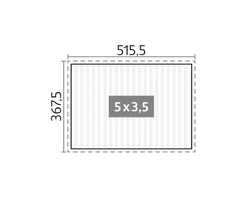 Technický výkres s rozmermi 515,5 x 367,5 a 5 x 3,5.