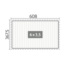 Rozmery: 608 x 367,5, plocha: 6 x 3,5