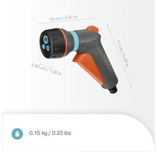 Záhradný postrekovač Gardena s rozmermi
