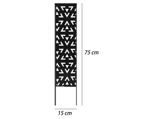 Rozmery zásteny so vzorom a výškou 75 centimetrov.