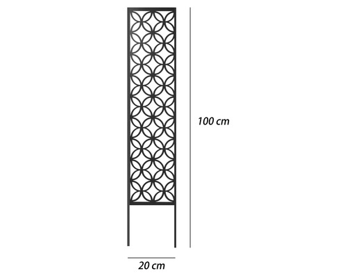 Dekoratívna záhradná popínavá mriežka z kovu s geometrickým vzorom, 100 cm vysoká