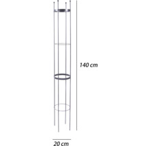 Kovová podpera pre rastliny, výška 140 cm, šírka 20 cm