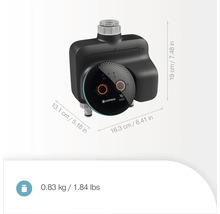 Rozdeľovač vody Gardena Smart s rozmermi