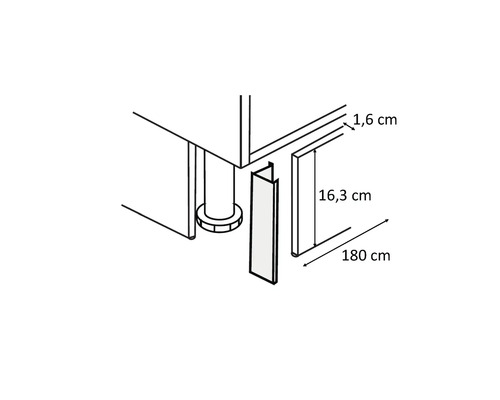 Schéma podstavca s rozmermi