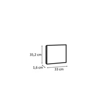 Rozmery položky: výška 35,2 cm, šírka 33 cm, hĺbka 1,6 cm