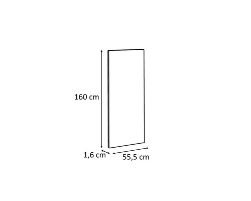 Rozmery výrobku: 160 cm výška, 55,5 cm šírka a 1,6 cm hĺbka