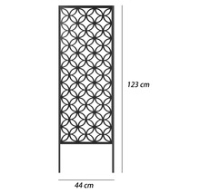 Kovová zástena s kruhovým vzorom, výška 123 cm, šírka 44 cm