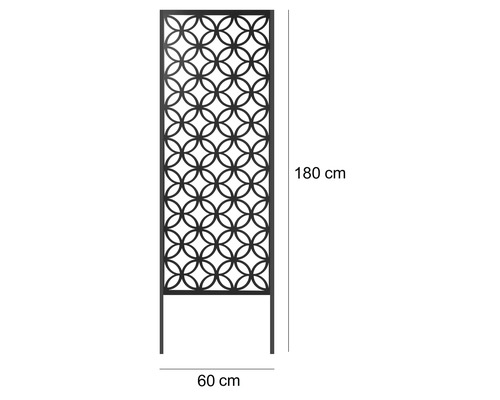 Dekoratívna zástena s kruhovým vzorom, výška 180 cm, šírka 60 cm