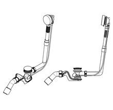 Vaňová odtoková a prepadová súprava, dve rôzne prevedenia