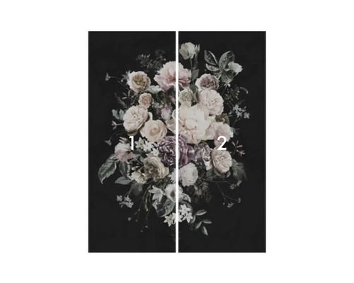 Kvetinová fototapeta, dvojdielna