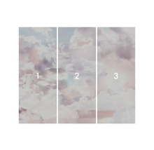 Trojdielna fototapeta s motívom oblakov