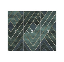 Vzor tapety s geometrickými tvarmi a mramorovou štruktúrou, trojdielny