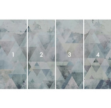 Štvordielna fototapeta s abstraktným trojuholníkovým vzorom