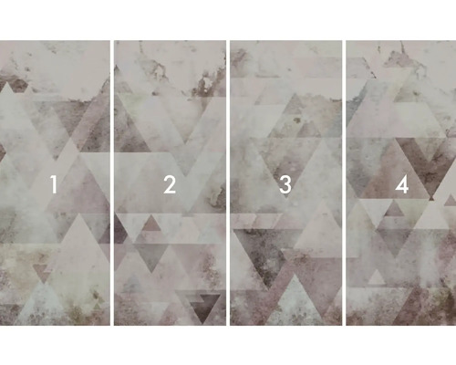 Štvordielna fototapeta s abstraktným trojuholníkovým vzorom