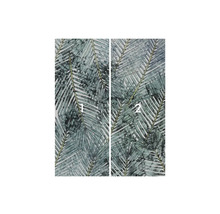 Dvojdielny vzor tapety s rastlinným motívom