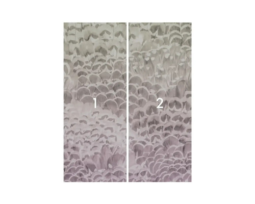 Vzor tapety s motívom peria, dva pruhy vedľa seba