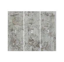 Trojdielna fototapeta s motívom mapy sveta